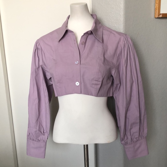 NWT Zara Voluminous Cropped Poplin Shirt - Picture 8 of 10